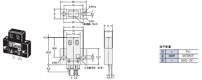 EE-SPY31 / 41 外形尺寸 5 EE-SPY312_Dim