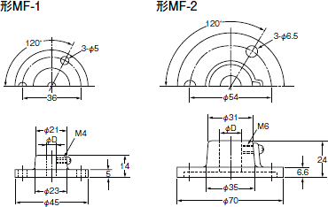 PT, MF, WPRG, WPRH, WPRH6, WCAG, WCAH, WCAH6, WCAG-40, WICG, WICH, WICH6 外形尺寸 6 