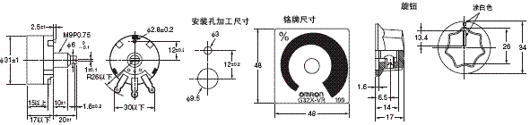 G3PW 外形尺寸 12 G32X-V2K_Dim