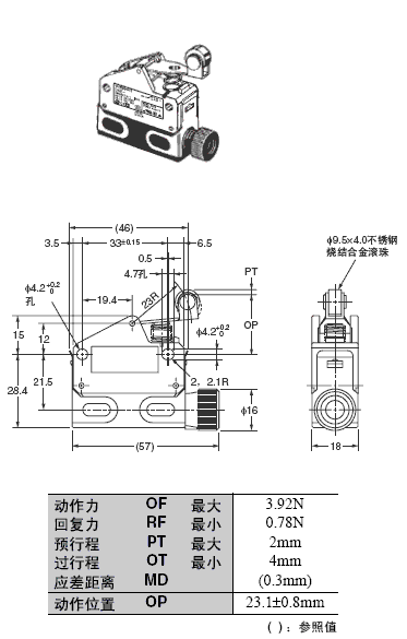 D4E-□N 外形尺寸 16 