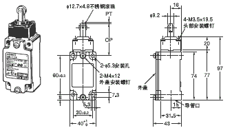 D4B-□N 外形尺寸 10 