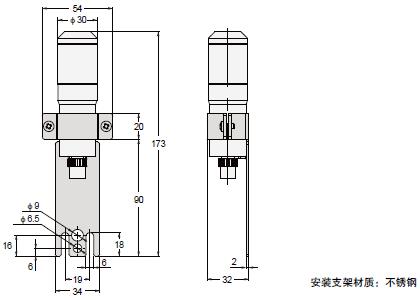 F3SJ系列 外形尺寸 153 F39-A01[]-PAC_Dim