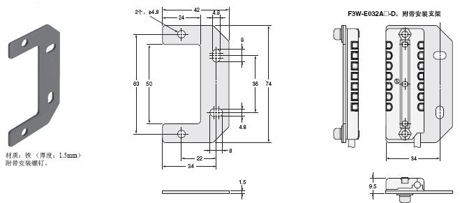 F3W-E 外形尺寸 11 F39-LE1(Flat)_Dim